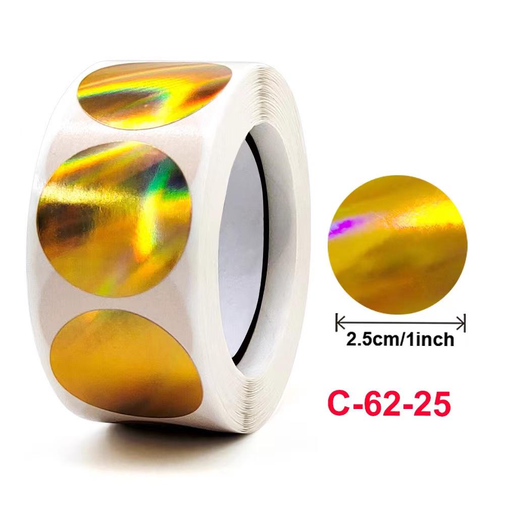 500 Colorful Laser Glitter Reward Stickers – Round Adhesive Seals for Gifts & Packaging