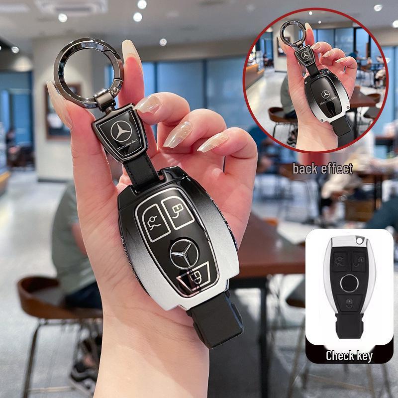 Mercedes GLA200, GLC300, V260, C180L, C200, and GLC260 Key Cover/Shell (Metal, Old Model)