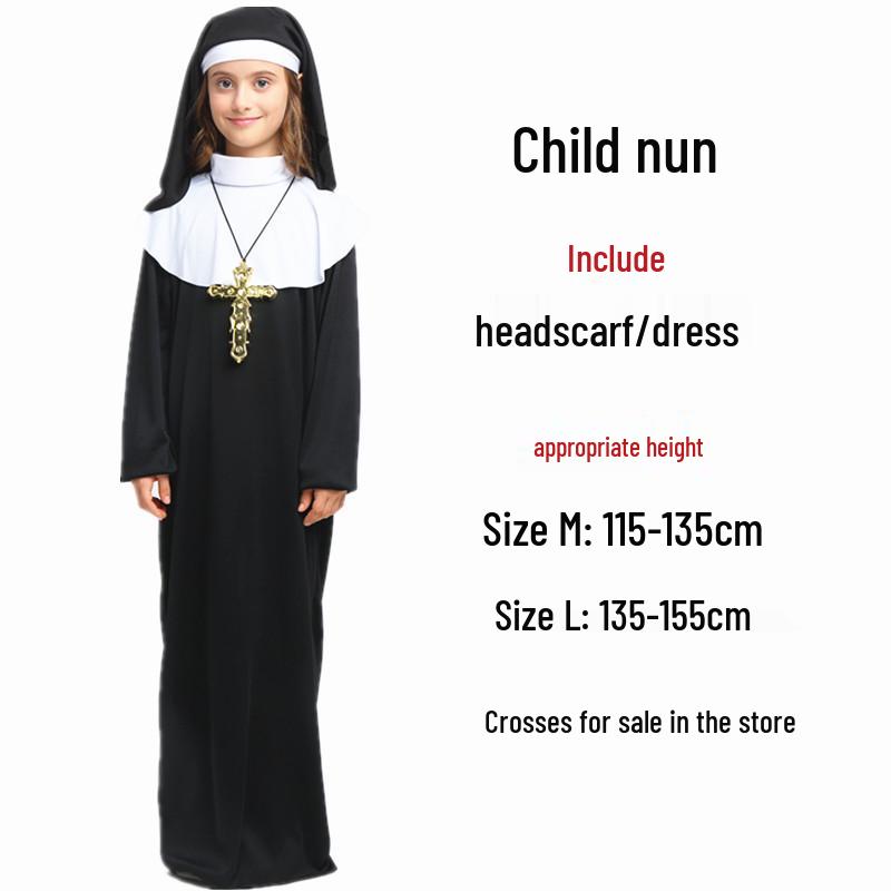 

Хэллоуин Маскарадный Костюм Священника и Монаха для Мальчиков Medium