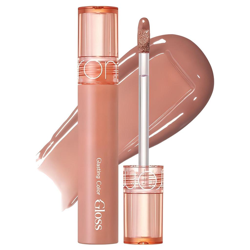 Rom&nd Glasting Color Gloss Teint à Lèvres 01 Peony Ballet Brillance Élevée Hydratant Brillant 4g