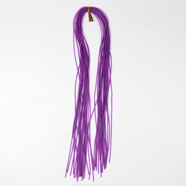 

1 упаковка, 1 мм, круглая силиконовая резиновая веревка, привязывающая ножки для приманки для рыбалки, юбки, материал 1mm*36cm фиолетовый