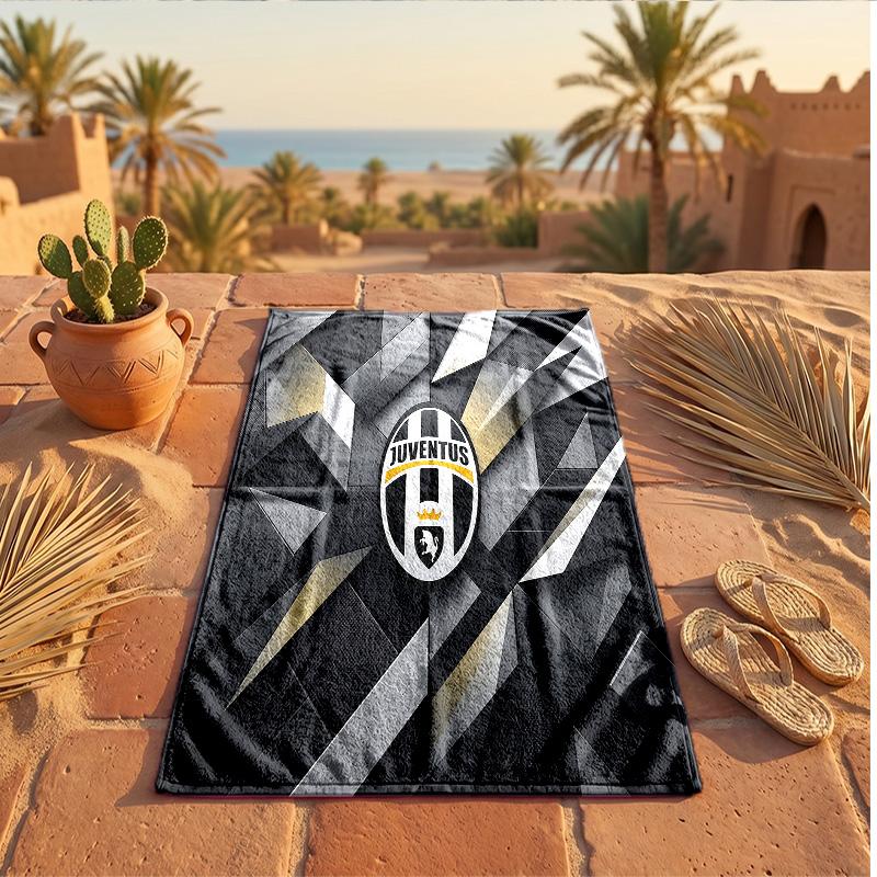Asciugamano da Spiaggia in Microfibra con Stampa Juventus FC Asciugatura Rapida Assorbente Grande Asciugamano per Spiaggia Nuoto Viaggio