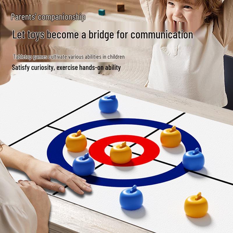Cross-border Educational & Leisure Tabletop Ice Hockey and Curling Mini Game Set for Family Gatherings.