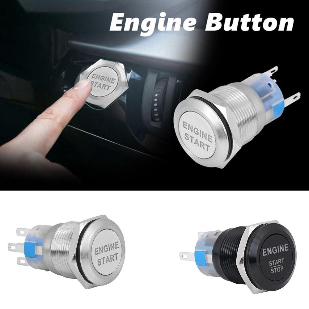 Zinc-Aluminium Zinc Zinc Alloy Engine Start Button 12V Waterproof Horn Button Switch Car Engine