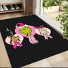 Grinch Freunde Teppich Teppich Weich Waschbar Rutschfest Zuhause Wohnzimmer Sofamatten Personalisierter Weihnachtsteppich