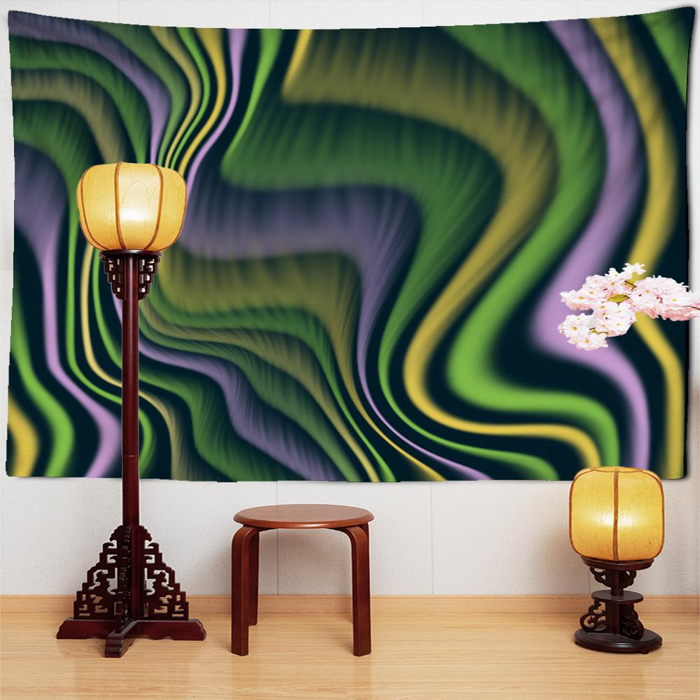 Tapiserie de Perete Linii Ondulate Psihedelice Vrăjitorie Psihedelic Hippie Boemwind Vertij Dormitor Cameră Decor Acasă