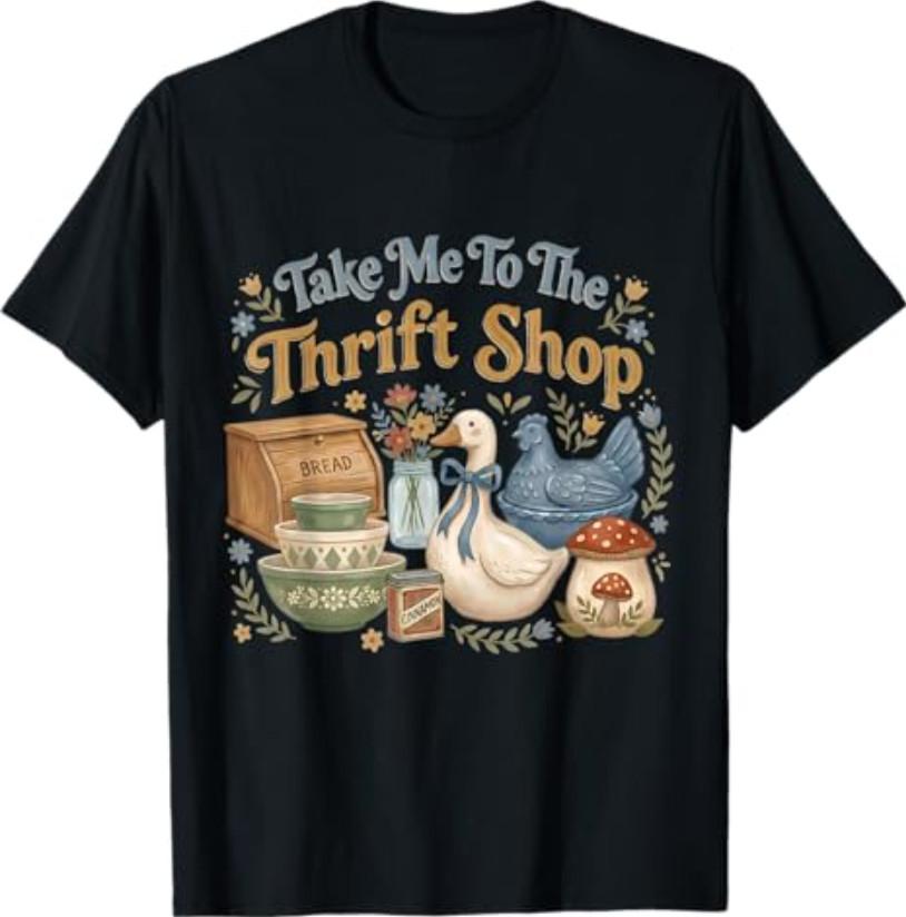 Отведи меня в секонд-хенд Футболка для любителя антиквариата  Thrifted Goose Hen  XXXXL