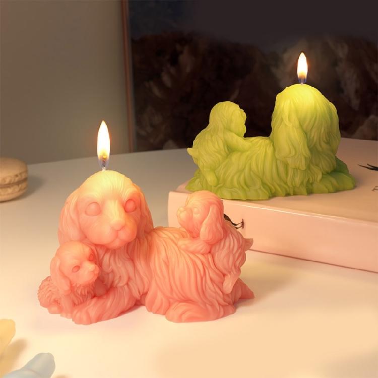 Unique Home Decors Silicone Mold User Friendly Silicone Cats And Dog Scented Candle Mold For Creative DIY Projects