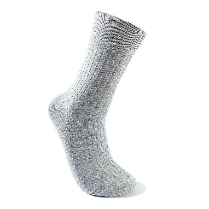 Socks Set Solid Color Stripes Women's Casual Socks Autumn Simple Women's Medium Length Socks Pattern Style