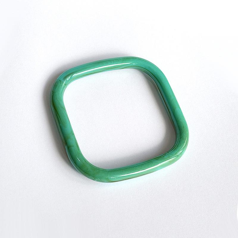 

Vintage Colorful Resin Square Bangle For Women Statement Acrylic Geometric Stack Cuff Bracelets Boho Jewelry Gifts A1