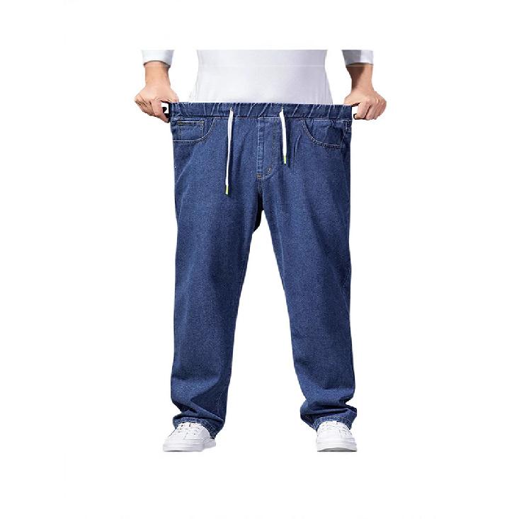 Neue Dickes Bein Großes Bein Weites Bein Jeans Herren Straight Leg Locker Big Foot Hose Weite Bein Hose