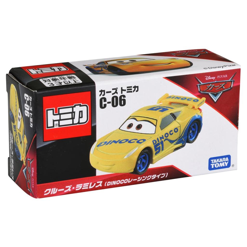 TAKARA TOMY "Disney Cars Tomica C-06 Cruz Ramirez (DINOCO Racing Type)" Miniature Car Toy for Ages 3 and Up, Boxed, Meets Toy Safety Standards, ST