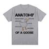 Anatomie einer Gans T-Shirt Lustige Enten Grafik Gaming Gamer T-Shirts Unisex Damen Harajuku Gothic Kurzarm T-Shirts Streetwear