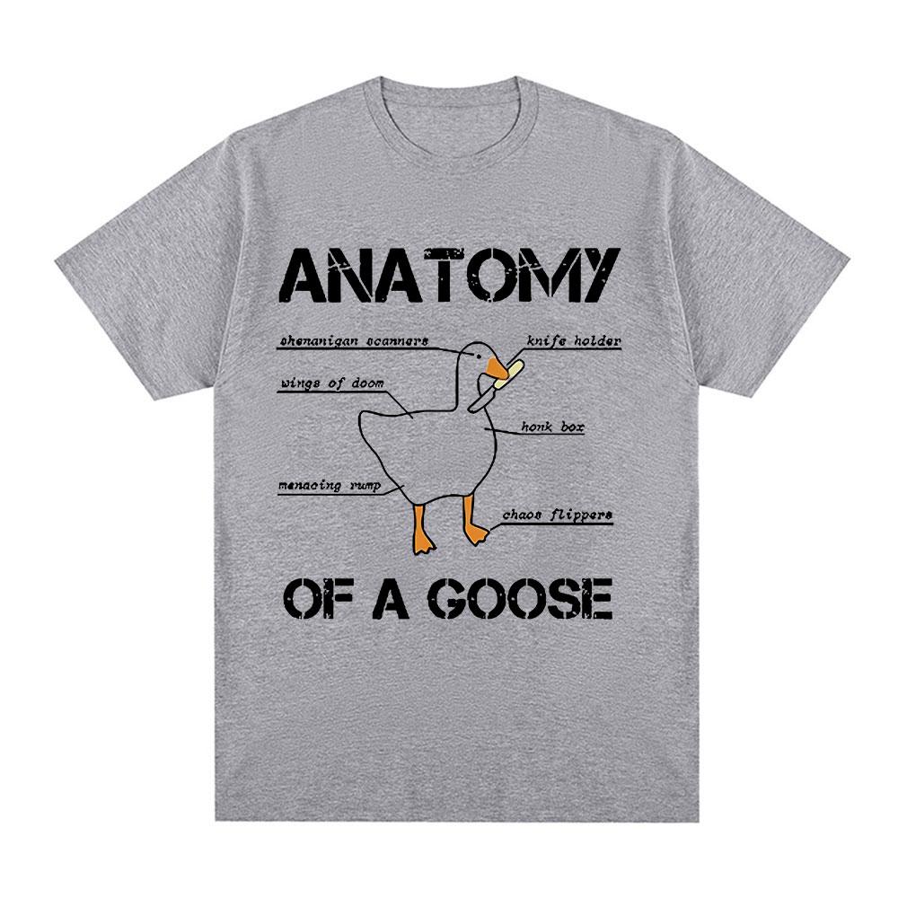 Anatomie einer Gans T-Shirt Lustige Enten Grafik Gaming Gamer T-Shirts Unisex Damen Harajuku Gothic Kurzarm T-Shirts Streetwear