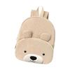 Corduroy Backpack With Bear Detail Generous Storage Space School Bag Casual Daypack for Student and Teens