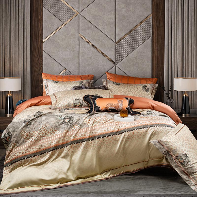 

Svetanya Jacquard Embroidery Bedding Set Cotton Bed Linens (thin Thick Sheet Pillowcase Blanket Cover) Underwear thin Sheet Style&Queen 4in1 set