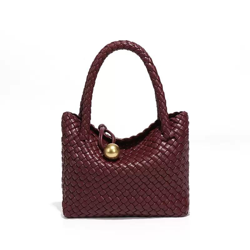 Woven Shoulder Bag for Women Crossbody Tote Bag for Women Small Handbag Vegan Leather Purse Tote Handbag Hobo Bag