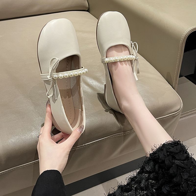 Mary Jane shoes with skirt soft-soled Doudou shoes 2025 autumn and summer new late evening breeze gentle shoes flat single shoes women