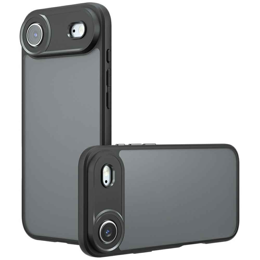 

Для iPhone 17 Air Case Чехол с матовым покрытием из ТПУ+ПК, приятный на ощупь, Прозрачный черный A