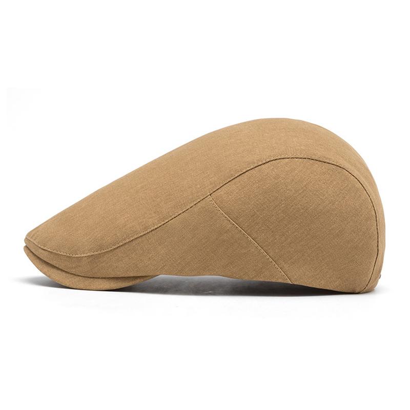 Solid Color Peaked Cap Women's Spring Summer Beret British Newsbsboy Cap Men's Forward Cap
