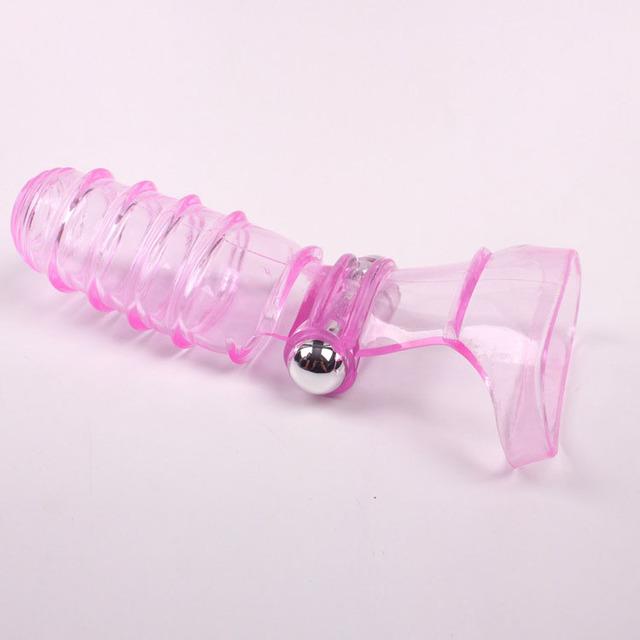 Vibrator cu manșon triplu pentru degete, prelungitor pentru întârziere, prezervativ, inel pentru penis reutilizabil pentru bărbați, teacă, masaj clitoridian, jucării sexuale pentru bărbați