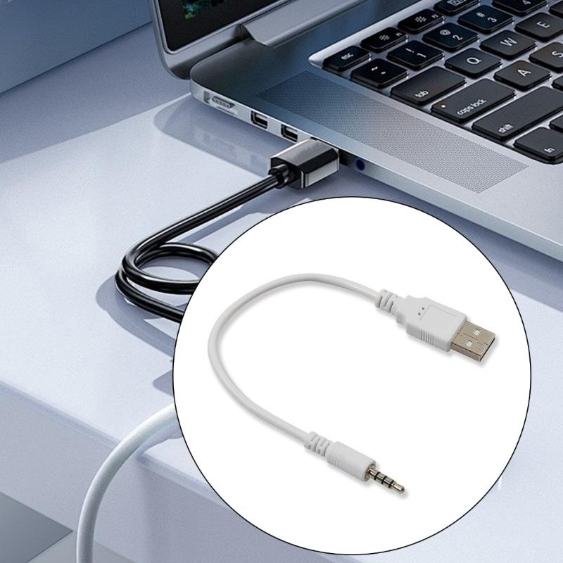 Audiokabel USB-Stecker auf 3,5 mm Doppelzweck-Ladekabel für kabellose Kopfhörer, Autoradiosysteme