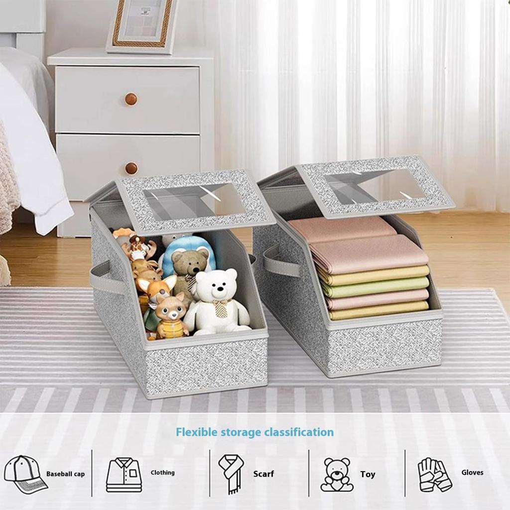 Large Capacity Foldable Hat Storage Box For Baseball Caps With Dustproof Cover Travel Home Organization Tool
