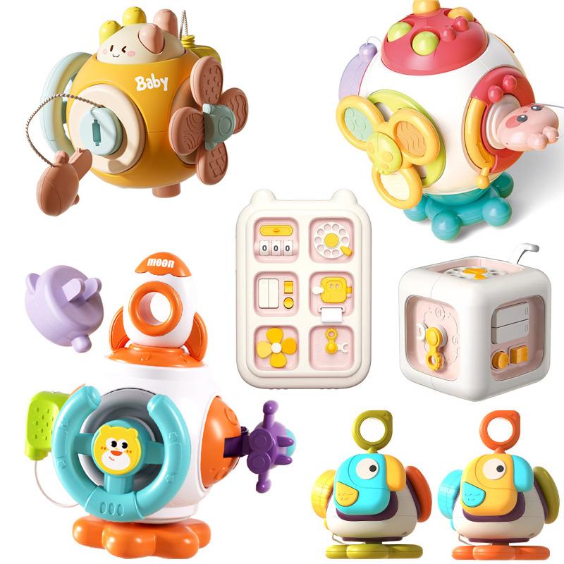 Baby Busy Board Cube Montessori Sensory Toys For Toddler Educational Learning Activities Travel Toys Lock Box Fine Motor Skills