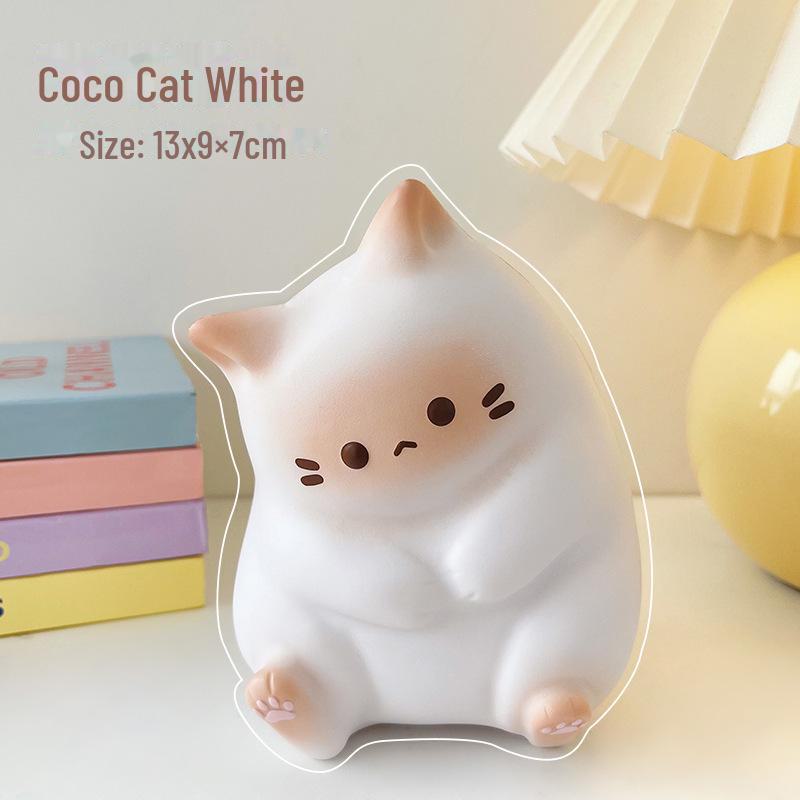 Cartoon Coco Cat Stress-Relief PU Toy - Rebound Decompression Desktop Ornament
