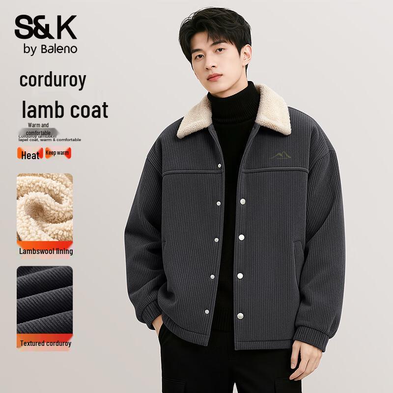 

Baleno S&K Men s Corduroy Sherpa Lined Jacket L