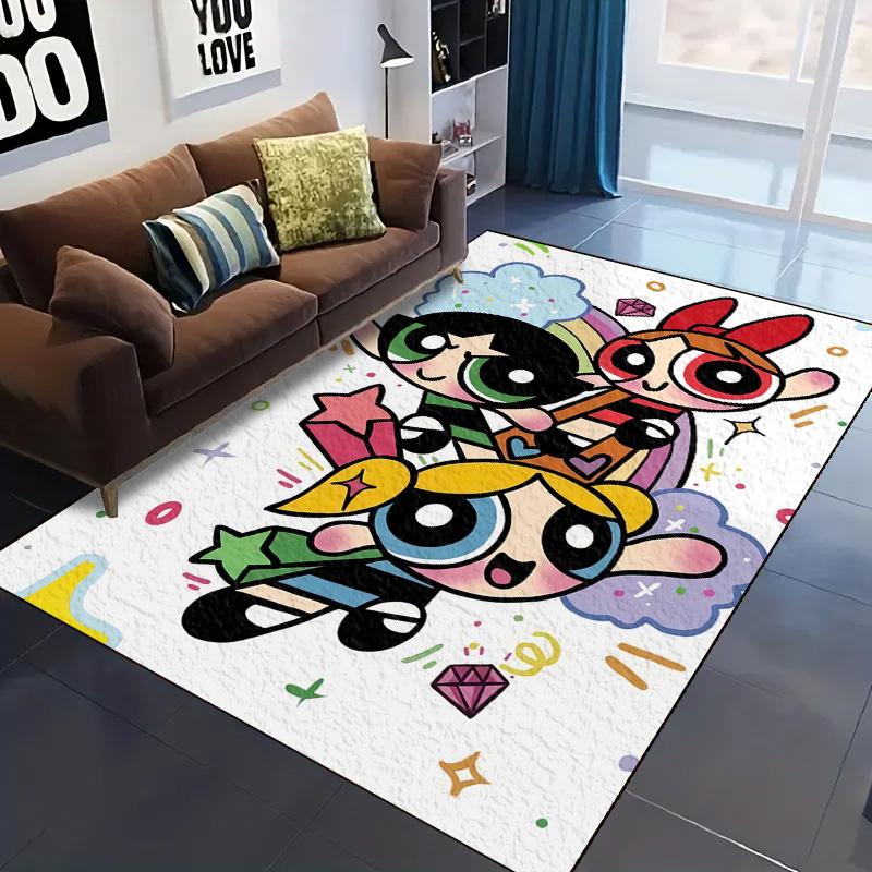 Powerpuff Girls Area Carpet for Living Room Bedroom Home Decor Cool Movie Mat Floor Mat LXR170