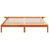 Bed Frame Wax Brown 200 x 200 cm Solid Pine Wood