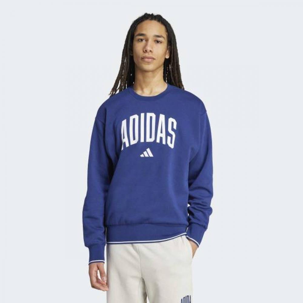 Adidas Unisex College Sweatshirt Fleece Navy