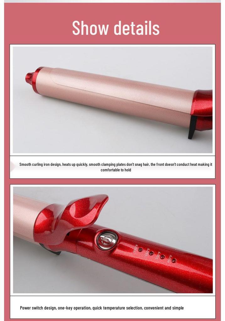Cross-border Digital Curling Iron: Lengthened Ceramic Wand for Damage-Free Styling