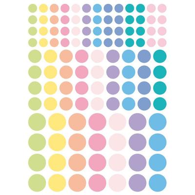 MégaCréa DIY - Pastel Round Stickers from 1 To 2 Cm X 348 Pieces