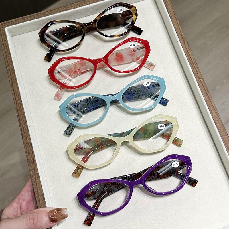 Fashion Anti Blue Light Reading Glasses Luxury Oval Frame Computer Eye Protection Eyeglasses Finished Prescription Plus Diopter