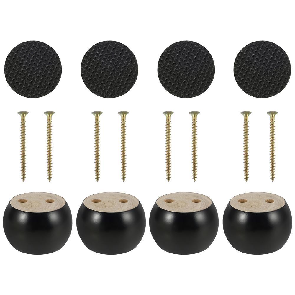 4Pcs/Set Wooden Sofa Legs Feet Coffee Table Furniture Level Feets Cabinet Legs Furniture Feet Anti Slip Floor Protector Pad