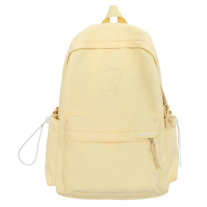 

Рюкзак для школьников с вышивкой из мультфильмов, женский, большой емкости жёлтый