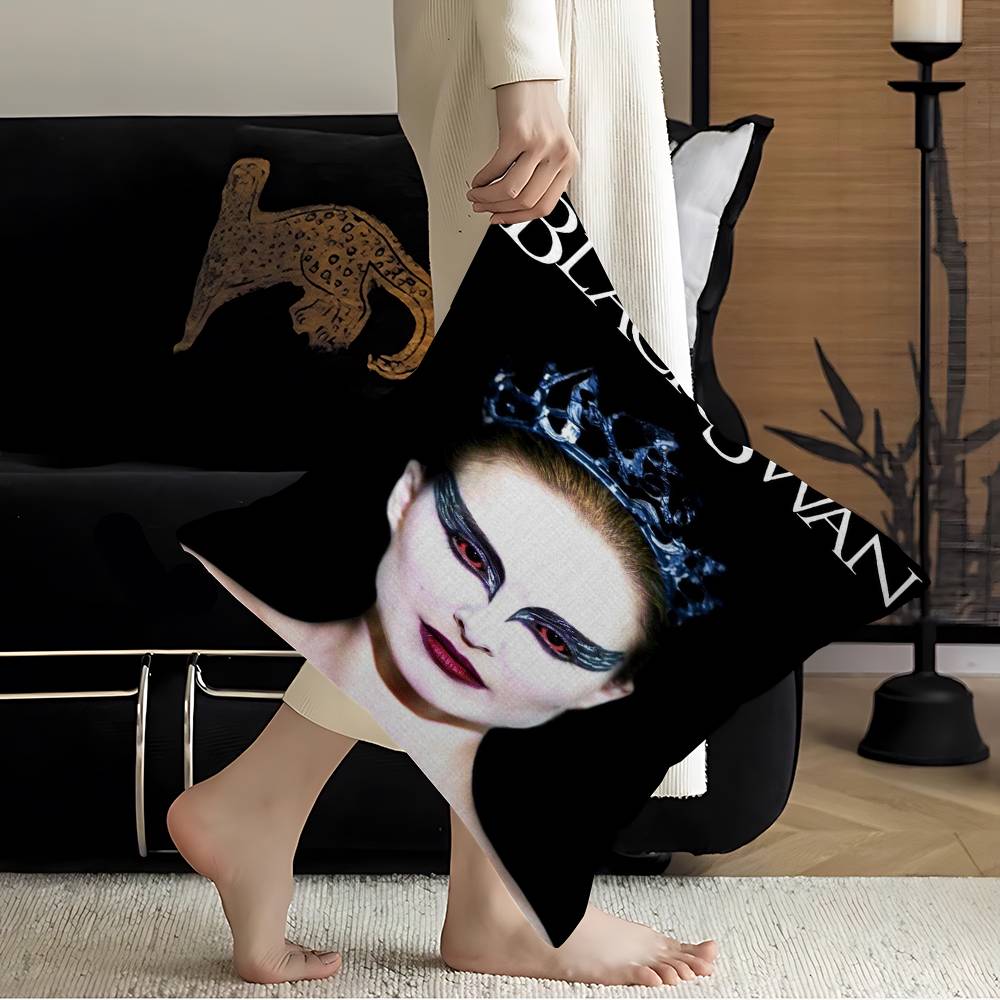 B-Black S-Swan Movie Maple Design Cushion Cover Happy Autumn Harvest decor Holiday Decorati Pillow Cover