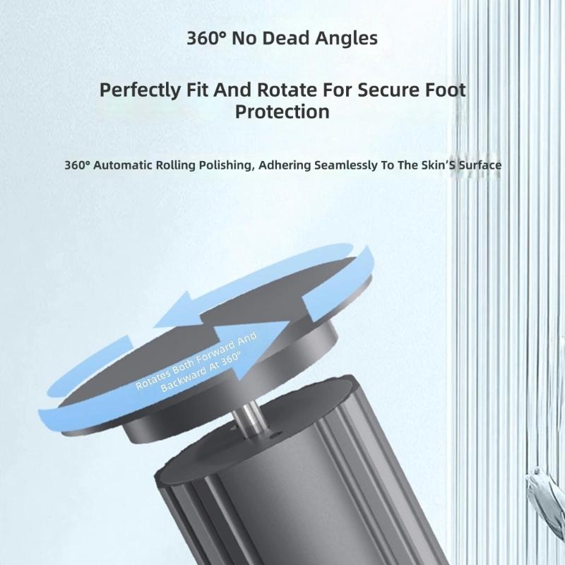 Rechargeable Wireless Foot Grinder With Metal Construction And Ergonomic Handle For Home Pedicure