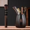 Chinese Style Tea Making Tools Tea Ceremony Six Gentleman Tea Set Tea Table Ceramic Cans Ebony Utensils Tea Combination Supplies