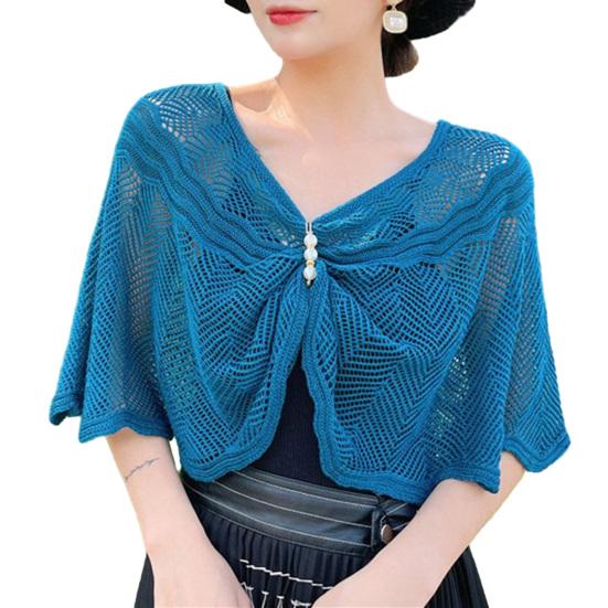 Sunscreen Cardigan Solid Color Half Sleeves Super Thin Shawl Coat Sun Protection Breathable Mesh Sundress Cover Tops Casual Wear Women Clothes