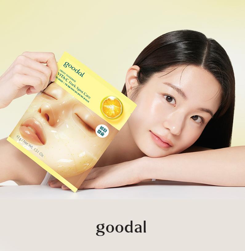 Goodal Gel Mask 5pcs Green Tangerine / Heartleaf Hydrating Sheet Mask
