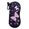 Birds Butterfly Floral Print Eyeglass Case Portable Zipper Sunglasses Pouch Protective Eyewear Holder for Women Men Travel