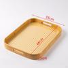 Bamboo Serving Tray Breakfast with Handles Fruit Dessert for Living Room