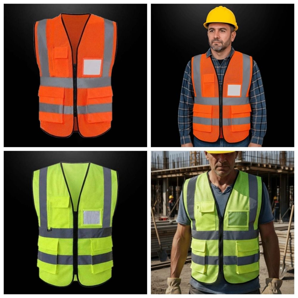 Warning Outdoor Safety Clothing High Visibility Construction Clothes Reflective Vest Cycling