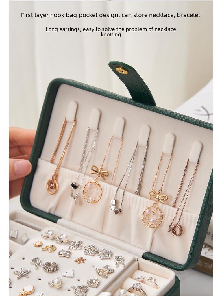Multilayer Jewelry Storage Box for Necklaces, Rings, and Earrings