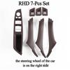 Suitable for Carbon Fiber Inner Handle F10 F11 F18 5Series Armrest Pull Trim Cover 7 Pcs Set 51417225875 51417261933 51417225879