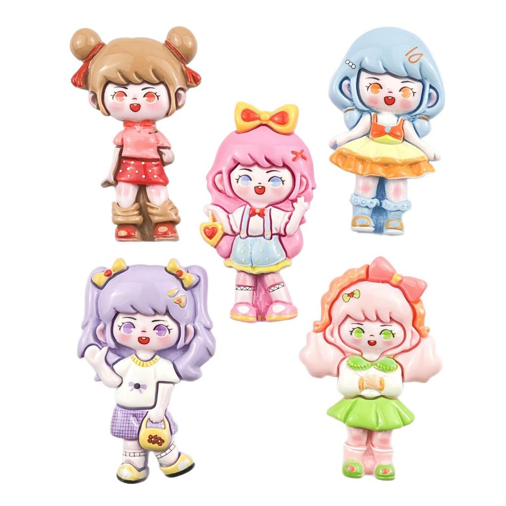 Cartoon DIY Resin Accessories: Skirt Girl Handmade Cream Glue for Hair Clips, Phone Cases, Keychains, and Crocs Buckles.