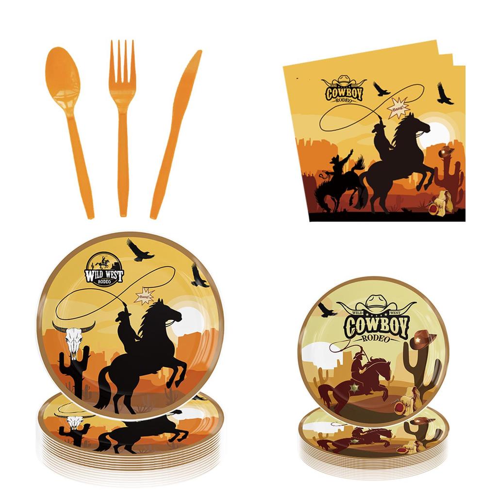 Western Cowboy Desert Theme Birthday Party Balloons & Flags